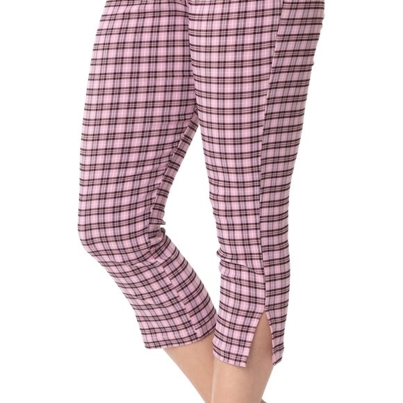 Unique Vintage Rochelle Pink & Black Plaid Capris, size 3X - Picture 5 of 5